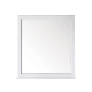 Зеркало ASB-Woodline Гранда 80 белый/патина серебро