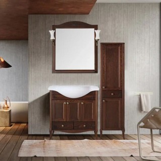 Комплект мебели для ванной ASB-Woodline Салерно 80 антикварный орех