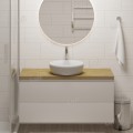 Столешница в ванную из лиственницы 110 (натуральный). Фото 1