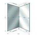 Зеркало Francesca Империя 65 угловое белое. Фото 2