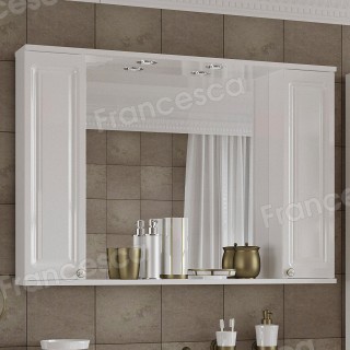 Шкаф-зеркало Francesca Империя 105 белый (2 шкафа)