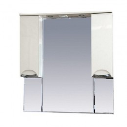 Зеркало-шкаф Brevita Жасмин 105 с подсветкой, белая эмаль