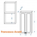 Шкаф навесной Francesca Империя 40 венге (2дв.). Фото 2