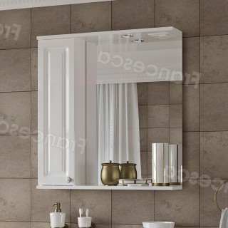 Шкаф-зеркало Francesca Империя 60 белый, левый