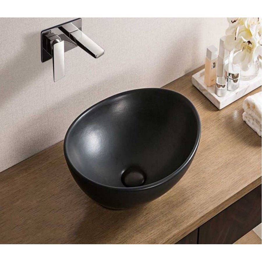 Раковина в ванную накладная на столешницу черная