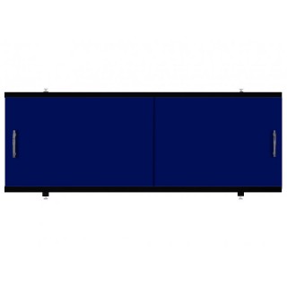 Экран под ванну Francesca Luxe 170х53, синий, черный профиль