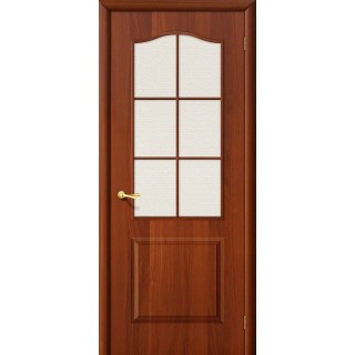 Межкомнатная дверь Палитра Л-11 (ИталОрех) Хрусталик 200*60