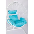 Подвесное кресло EcoDesign Скай-02 белый/голубой. Фото 1