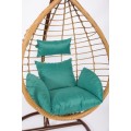 Подвесное кресло EcoDesign Скай-04 зеленый/коричневый. Фото 1
