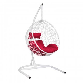 Подвесное кресло EcoDesign Скай-02 белый/красный