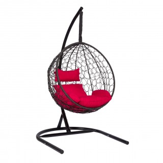 Подвесное кресло EcoDesign Скай-02 черный/красный