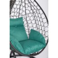 Подвесное кресло EcoDesign Скай-01 черный/зеленый. Фото 2