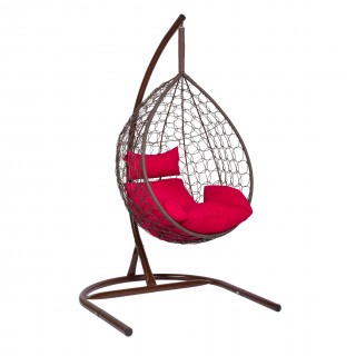 Подвесное кресло EcoDesign Скай-01 коричневый/красный