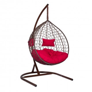 Подвесное кресло EcoDesign Скай-03 коричневый/красный