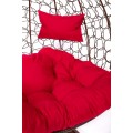 Подвесное кресло EcoDesign Скай-03 коричневый/красный. Фото 1