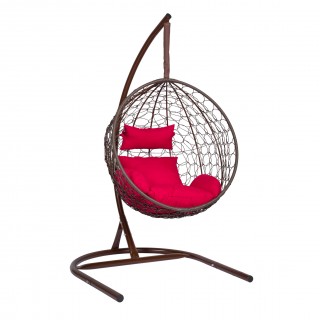 Подвесное кресло EcoDesign Скай-02 коричневый/красный