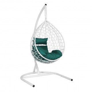 Подвесное кресло EcoDesign Скай-01 белый/зеленый