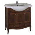 Комплект мебели для ванной ASB-Woodline Салерно 80 антикварный орех. Фото 4