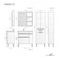 Комплект мебели Alavann Марко 70, белый/венге. Фото 1