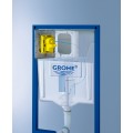 Комплект Инсталляция Grohe Rapid SL 4 в 1 с кнопкой хром + Унитаз Gustavsberg Hygienic Flush безободковый. Фото 8