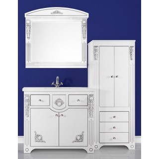 Комплект мебели Vod-ok Версаль 95, белый/серебро