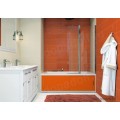 Экран под ванну Francesca Premium 168х55, оранжевый, черный профиль. Фото 2
