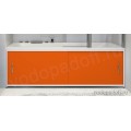 Экран под ванну Francesca Premium 168х55, оранжевый, черный профиль. Фото 1