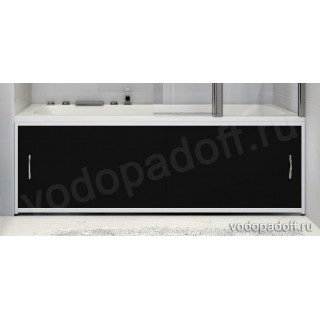 Экран под ванну Francesca Premium 150х55, черный, черный профиль