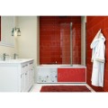 Экран под ванну Francesca Premium 168х53, бордовый, белый профиль. Фото 3