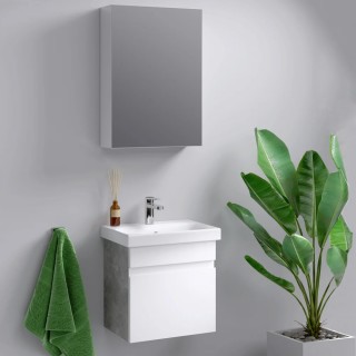 Комплект мебели Aqwella Smart 50 подвесная бетон светлый