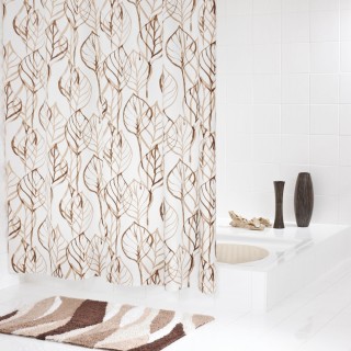 Штора для ванной комнаты Ridder Leaves 32618 коричневый