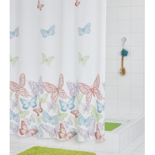 Штора для ванной комнаты Ridder Papillon 3104300 белый,цветной