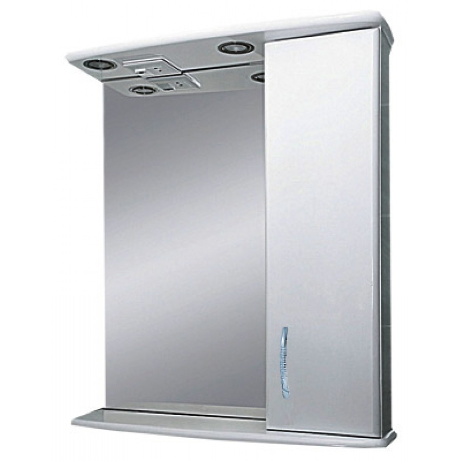 шкаф зеркальный для ванной с подсветкой 50см