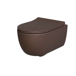 Унитаз Ambassador Abner 103T20601R-102T20601S тонкое сиденье, коричневый