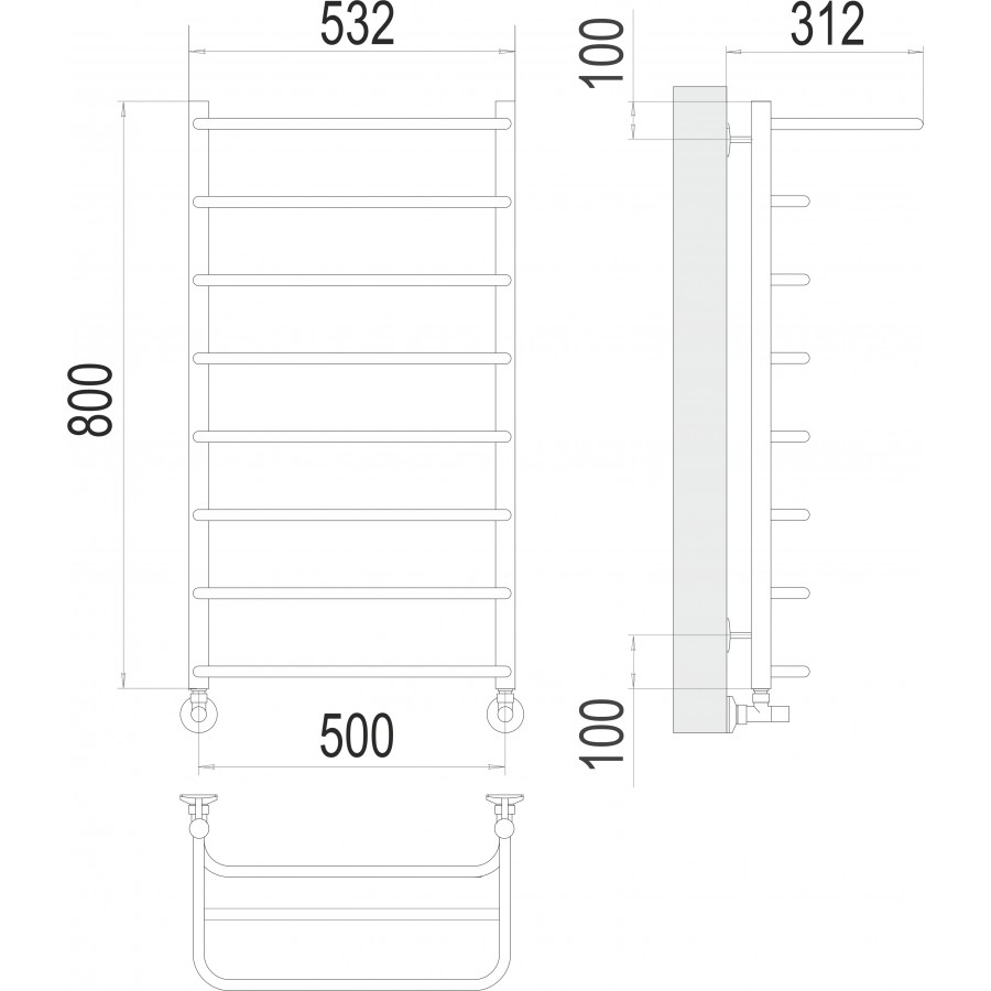 Terminus c полкой п8 500x850