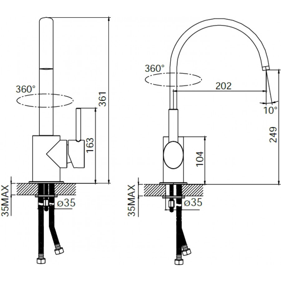 Смеситель Kitchen fa56163c IDDIS