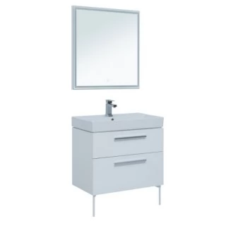 Комплект мебели Aquanet Nova 75 2 ящика, белый глянец