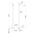 Смеситель для раковины напольный Paffoni Light LIG031NO. Фото 1