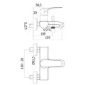 Смеситель для ванны Paffoni Lime LM022CR. Фото 1