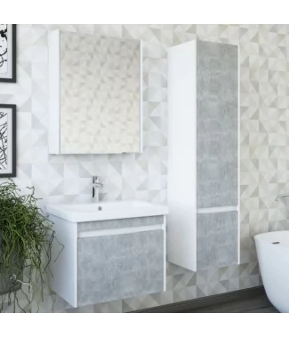 Комплект мебели Sanflor Калипсо 60 белая, ателье светлый