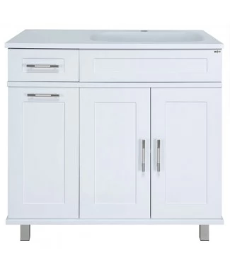 Тумба с раковиной Misty Купер 90 R с бельевой корзиной