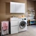 Тумба с раковиной Runo Орион 45 R, под стиральную машину. Фото 2