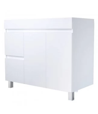 Тумба с раковиной 1Marka КУБ/Cube 100Н с бельевой корзиной