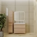 Тумба с раковиной Style Line Атлантика 90 Люкс Plus напольная ясень. Фото 3