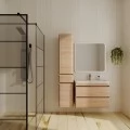 Тумба с раковиной Style Line Атлантика 80 Люкс Plus подвесная, ясень. Фото 2