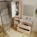 Тумба с раковиной Style Line Атлантика 80 Люкс Plus подвесная, ясень. Фото 1