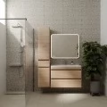 Комплект мебели Style Line Атлантика 90 Люкс Plus подвесной ясень. Фото 2