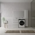 Тумба с раковиной Style Line Даллас 120 (3 ящ.) Люкс Plus напольная, белая. Фото 7