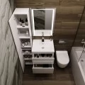 Комплект мебели Style Line Даймонд 60 Люкс Plus подвесная белый. Фото 1