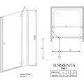 Душевая дверь в нишу Radaway Torrenta DWJ 80 прозрачное стекло R. Фото 5